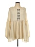 Hayden 100% Polyester Ivory Long Sleeve Blouse Size L - photo 1