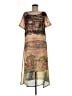 Gracila 100% Polyester Graphic Brown Casual Dress Size M - photo 1