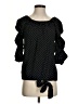 CeCe 100% Polyester Polka Dots Black 3/4 Sleeve Blouse Size S - photo 1