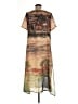 Gracila 100% Polyester Graphic Brown Casual Dress Size M - photo 2