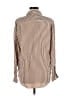 Tracy M. 100% Silk Stripes Brown Long Sleeve Silk Top Size M - photo 2