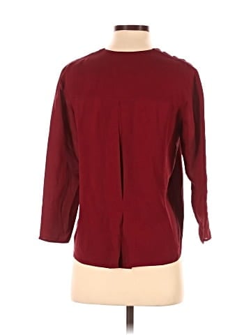 Theory 3/4 Sleeve Silk Top (view 2)