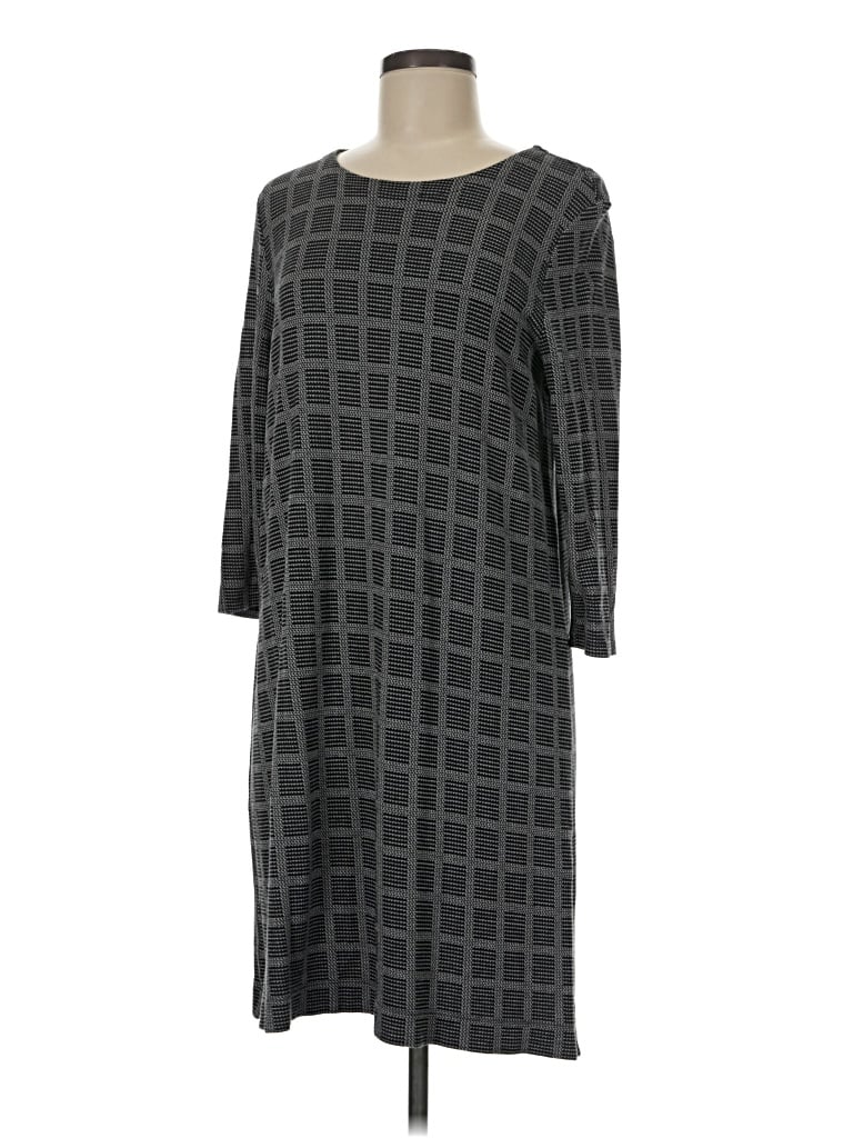 Pre-owned Jjill Casual Dress In Gray