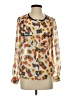 Boundary & Co. 100% Polyester Floral Ivory Long Sleeve Blouse Size S - photo 1