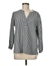 Vineyard Vines Stripes Silver 3/4 Sleeve Blouse Size M - photo 1