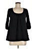 DKNY 100% Cotton Black 3/4 Sleeve Blouse Size M - photo 1