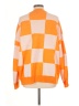 Shein 100% Acrylic Checkered-gingham Orange Pullover Sweater Size L - photo 2
