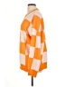 Shein 100% Acrylic Checkered-gingham Orange Pullover Sweater Size L - photo 5
