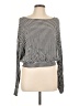 Ann Taylor LOFT 100% Rayon Houndstooth Silver Long Sleeve Blouse Size L - photo 1