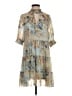 LOVE X DESIGN 100% Polyester Paisley Blue Casual Dress Size S - photo 1