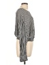 Ann Taylor LOFT 100% Rayon Houndstooth Silver Long Sleeve Blouse Size L - photo 4
