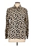 Zara Chevron-herringbone Ivory Long Sleeve Blouse Size L - photo 1
