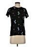 Disney Floral Black Short Sleeve T-Shirt Size S - photo 1