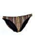Tory Burch Stripes Black Brown Swimsuit Bottoms Size L - photo 1