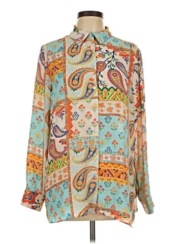 Rose + Olive Long Sleeve Blouse (view 1)