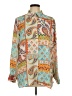 Rose + Olive 100% Polyester Paisley Teal Long Sleeve Blouse Size L - photo 1