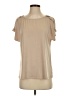 Above and Beyond Tan Short Sleeve Blouse Size S - photo 1