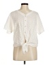 Style&Co 100% Cotton Ivory Short Sleeve Blouse Size M - photo 1