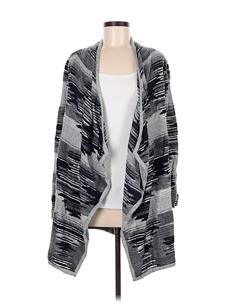 Pre-owned Lucky Brand Cardigan Sweater In Gray