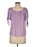 CeCe Purple Short Sleeve Blouse Size M - photo 2