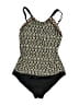 Jantzen Print Black One Piece Swimsuit Size 10 - photo 1