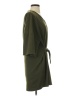 Mango Solid Green Casual Dress Size XS - photo 4