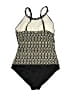 Jantzen Print Black One Piece Swimsuit Size 10 - photo 2