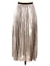 Zara 100% Polyester Metallic Silver Formal Skirt Size XS - photo 2