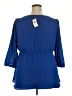 Torrid 100% Polyester Blue 3/4 Sleeve Blouse Size 2X Plus (2) - photo 2