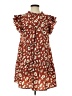 Jodi 100% Polyester Print Brown Casual Dress Size S - photo 1