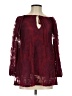 For Love & Lemons Burgundy 3/4 Sleeve Blouse Size XS - photo 1
