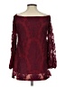 For Love & Lemons Burgundy 3/4 Sleeve Blouse Size XS - photo 2