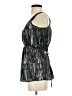 Dots 100% Polyester Silver Black Sleeveless Blouse Size S - photo 5