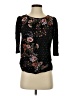 One September Black 3/4 Sleeve Top Size S (petite) - photo 1