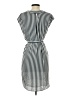 H&M 100% Polyester Stripes Gray Casual Dress Size 2 - photo 2