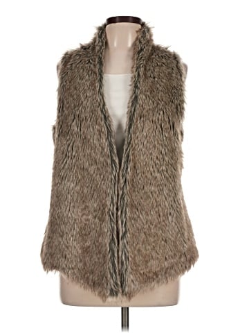 Joseph A. Faux Fur Vest (view 1)