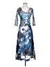 Komarov Floral Blue Cocktail Dress Size Sm (1) - photo 1