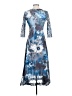 Komarov Floral Blue Cocktail Dress Size Sm (1) - photo 2