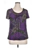 Apt. 9 Purple Short Sleeve Blouse Size XL Petite - photo 1