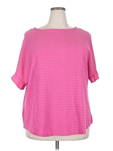 Shein Curve Short Sleeve Blouse (view 1)