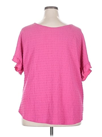 Shein Curve Short Sleeve Blouse (view 2)