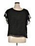 Vince Camuto 100% Polyester Black Short Sleeve Blouse Size XL - photo 1