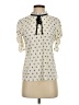 CeCe Ivory Short Sleeve Blouse Size S - photo 1
