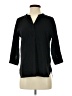 Uniqlo Black 3/4 Sleeve Button-Down Shirt Size S - photo 1