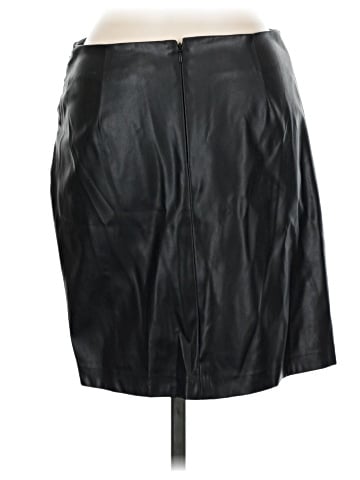 DKNY Faux Leather Skirt (view 2)