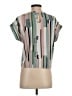 Shein Stripes Green Short Sleeve Blouse Size S - photo 2