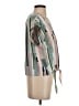 Shein Stripes Green Short Sleeve Blouse Size S - photo 4