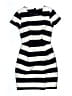 H&M 100% Polyester Stripes Black Casual Dress Size 2 - photo 1