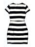 H&M 100% Polyester Stripes Black Casual Dress Size 2 - photo 2