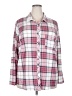 Just Be... Plaid Pink Long Sleeve Blouse Size 3X - photo 1